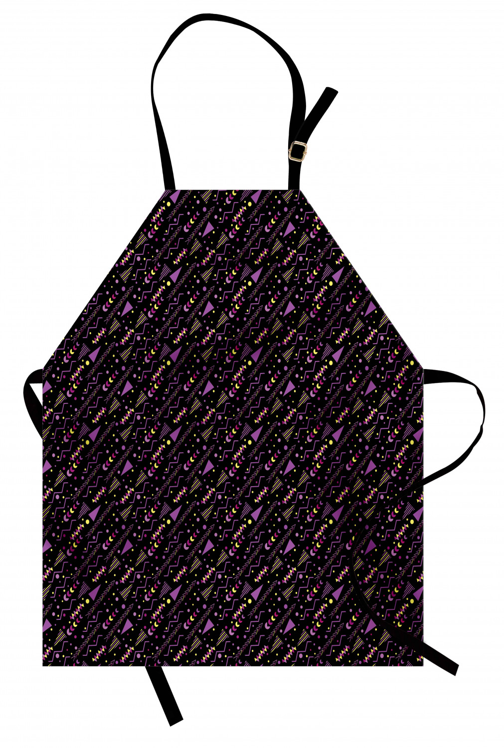 Ambesonne Retro Apron Unisex Kitchen Bib with Adjustable Neck Cooking Baking