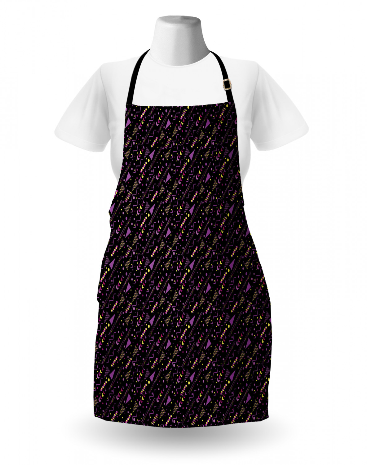 Ambesonne Retro Apron Unisex Kitchen Bib with Adjustable Neck Cooking Baking