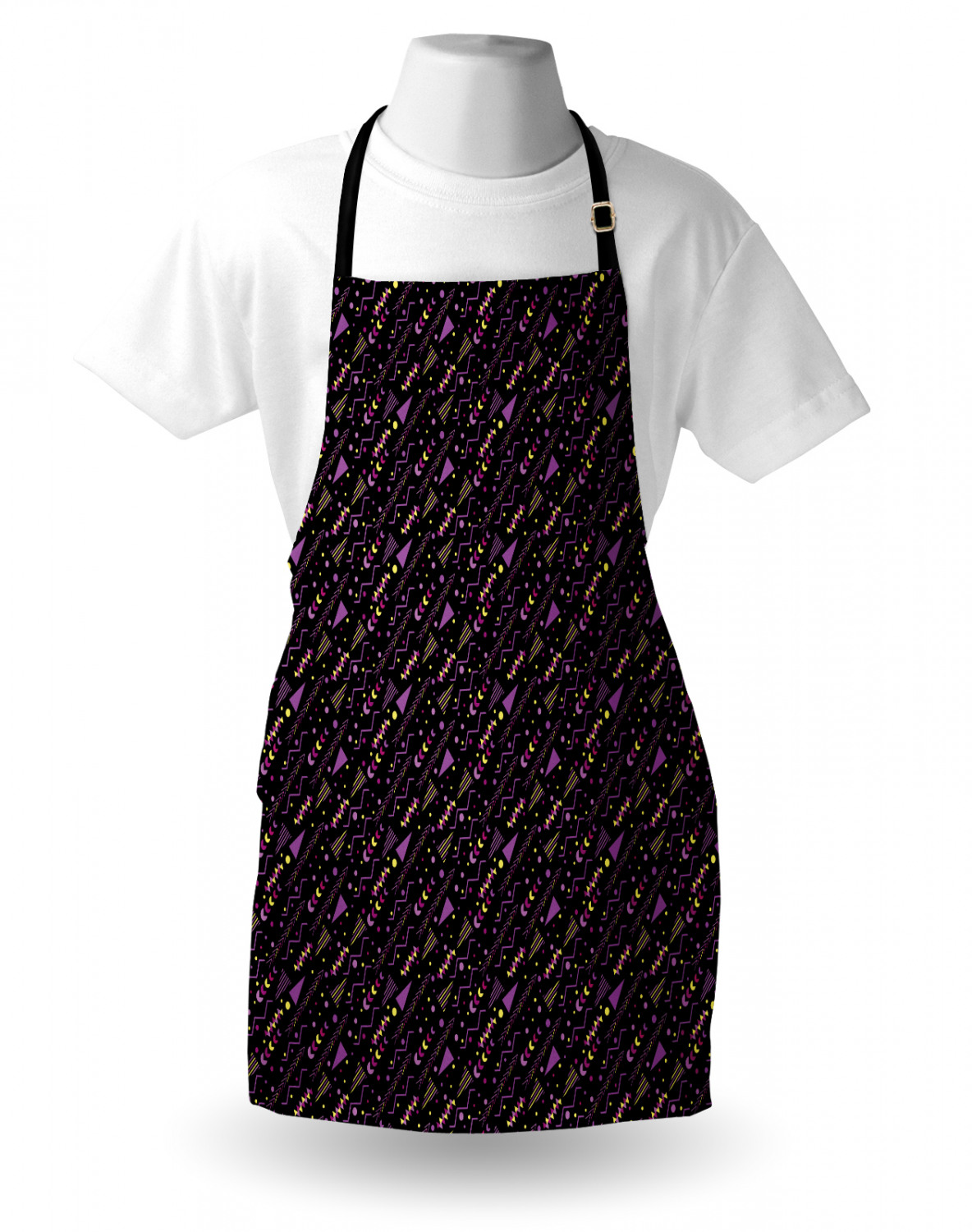 Ambesonne Retro Apron Unisex Kitchen Bib with Adjustable Neck Cooking Baking