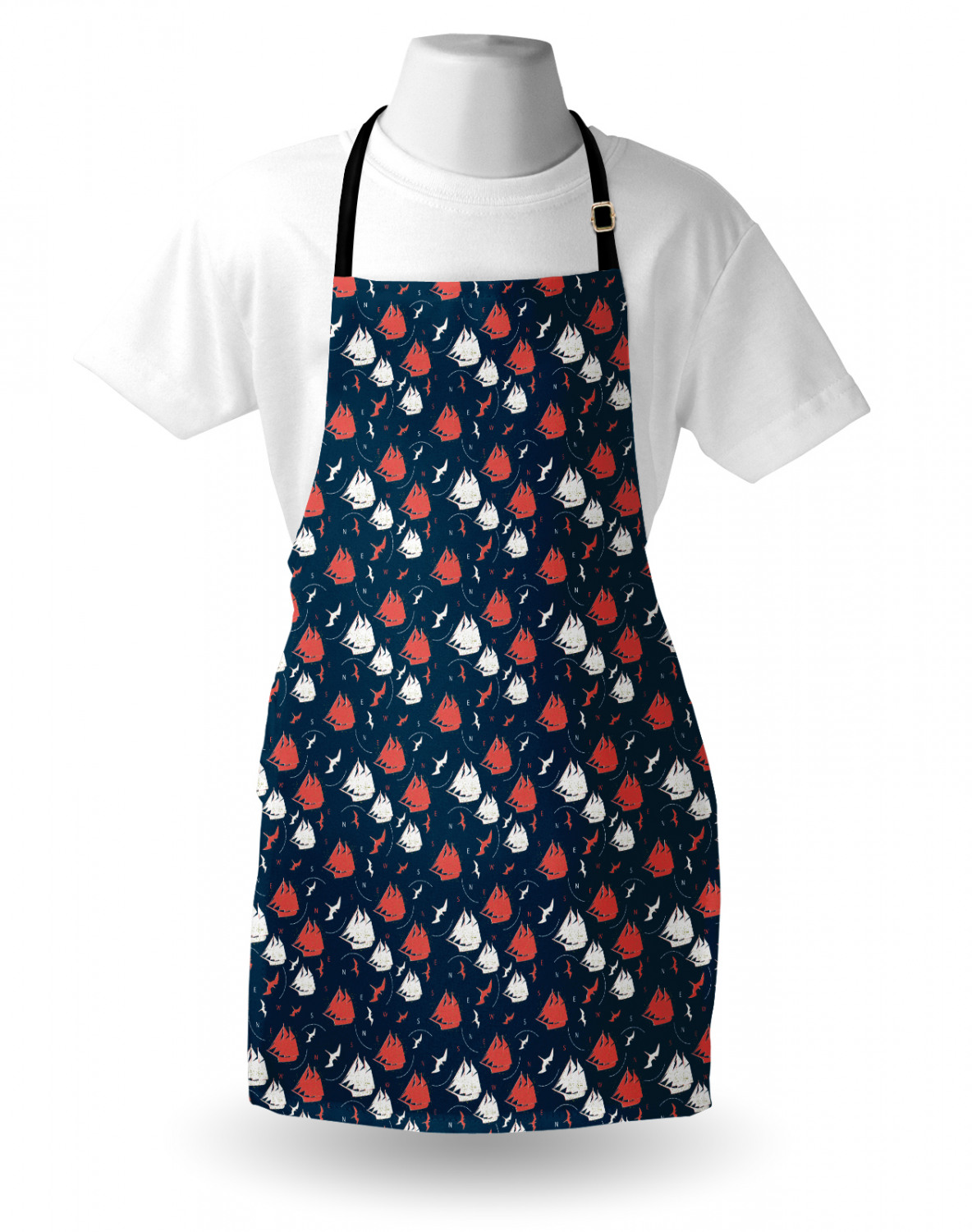 Ambesonne Apron with Adjustable Neck for Gardening Cooking Vivid Colors