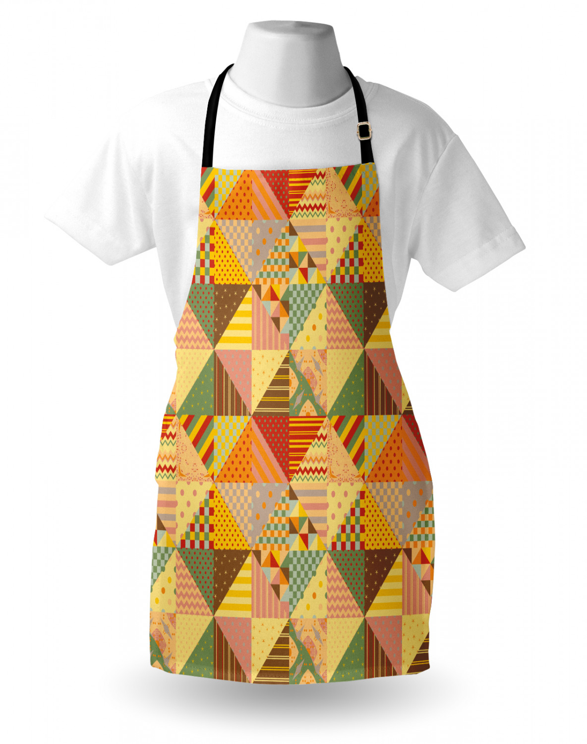 Ambesonne Apron with Adjustable Neck for Gardening Cooking Vivid Colors