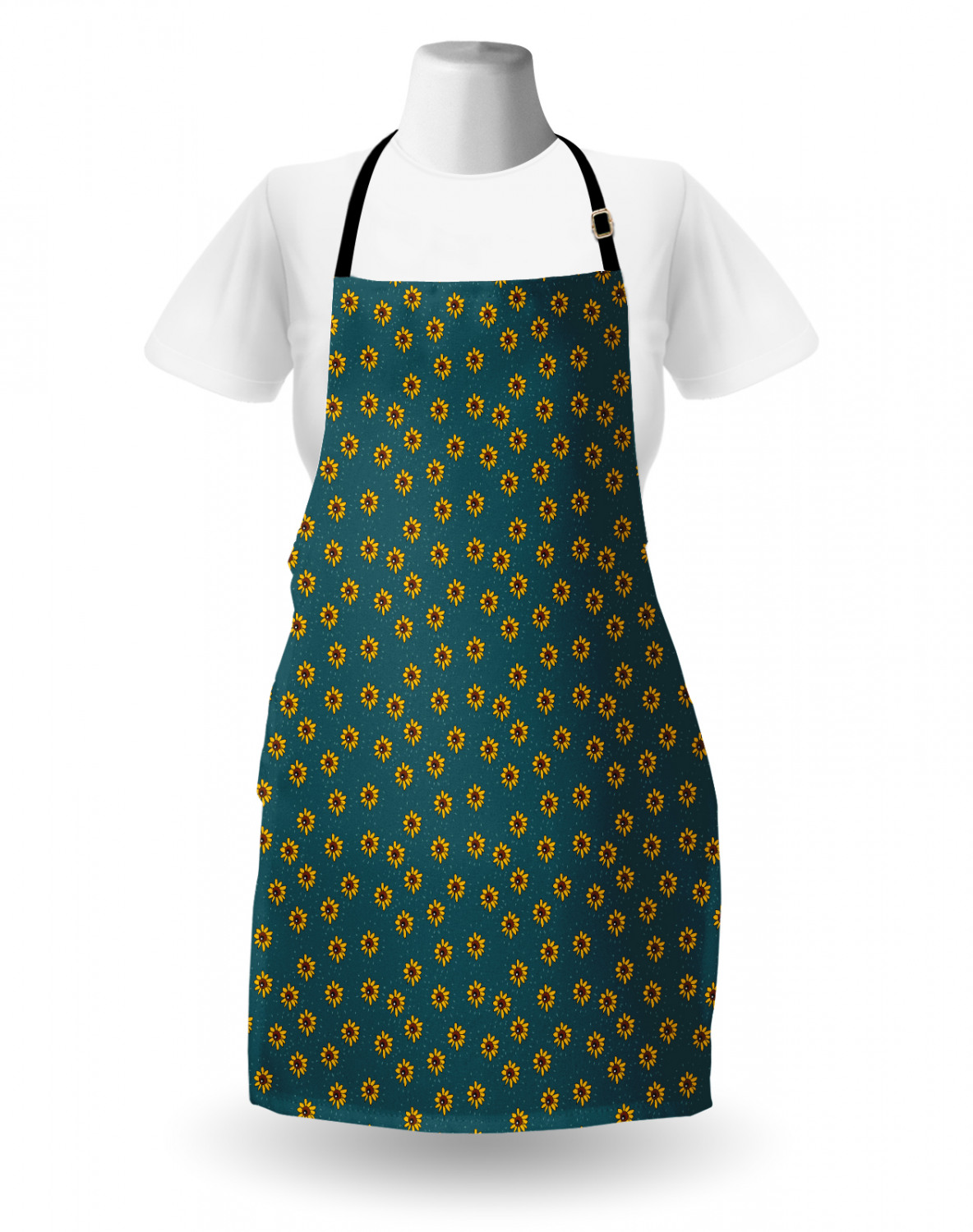 Ambesonne Apron with Adjustable Neck for Gardening Cooking Vivid Colors