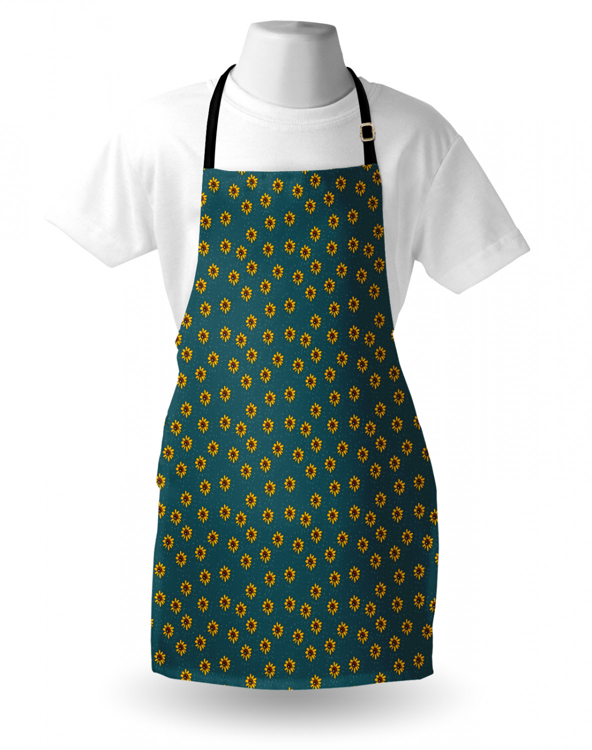 Ambesonne Apron with Adjustable Neck for Gardening Cooking Vivid Colors