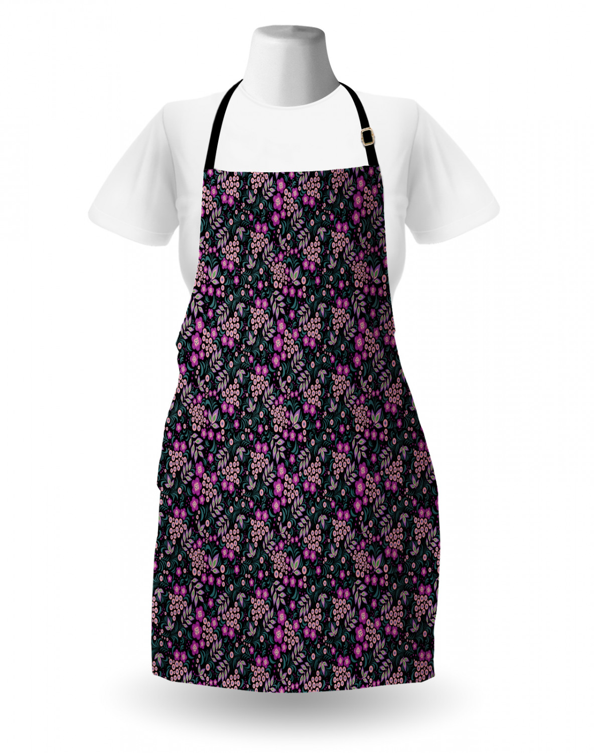 Ambesonne Apron with Adjustable Neck for Gardening Cooking Vivid Colors