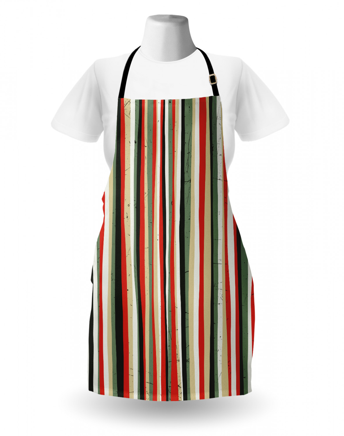 Ambesonne Apron with Adjustable Neck for Gardening Cooking Vivid Colors