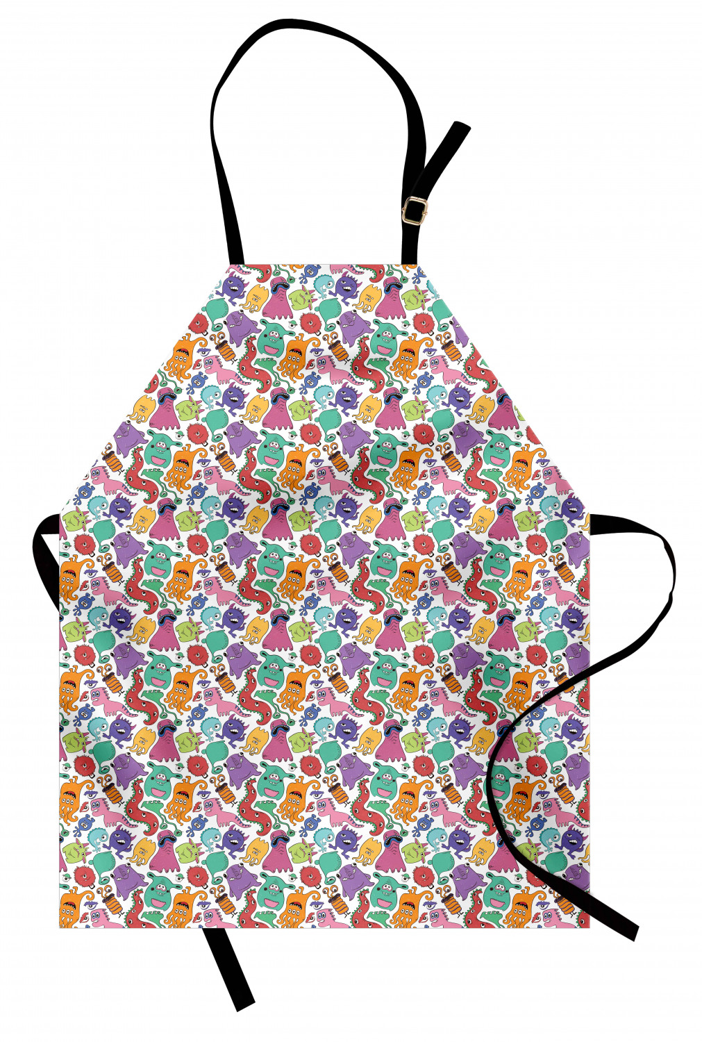 Ambesonne Cartoon Nursery Kids Apron Boys Girls Apron Bib Cooking ...