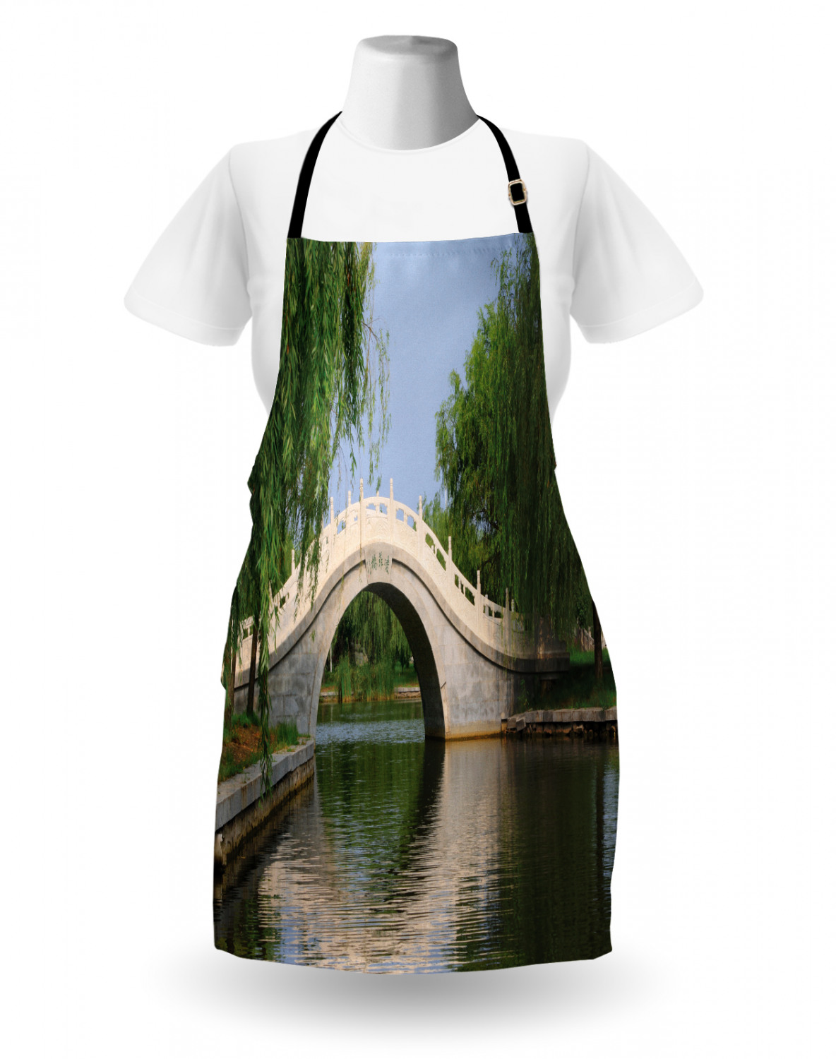 Ambesonne Apron Bib Adjustable Strap for Gardening Cooking Unisex Vivid Colors