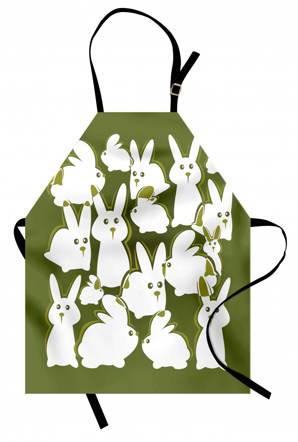 Ambesonne Bunny Kids Apron Boys Girls Apron Bib Cooking & Painting