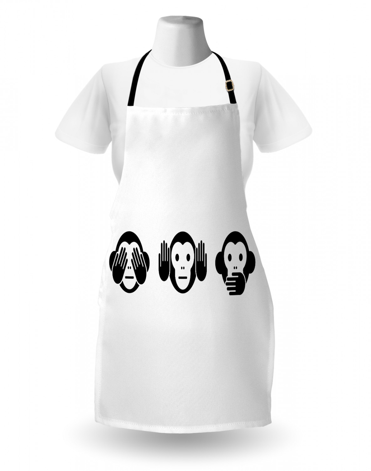 Unisex Indoor Use Apron with Adjustable Neck Strap for Garden Cooking Ambesonne