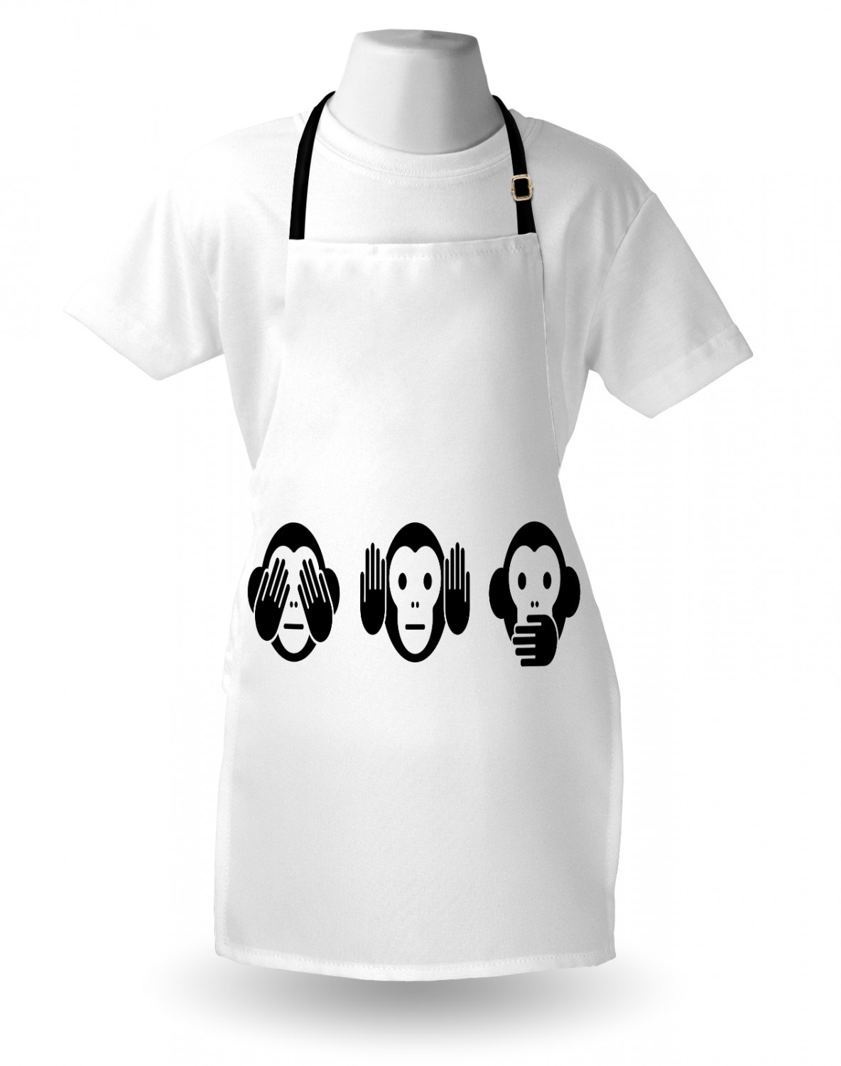 Unisex Indoor Use Apron with Adjustable Neck Strap for Garden Cooking Ambesonne