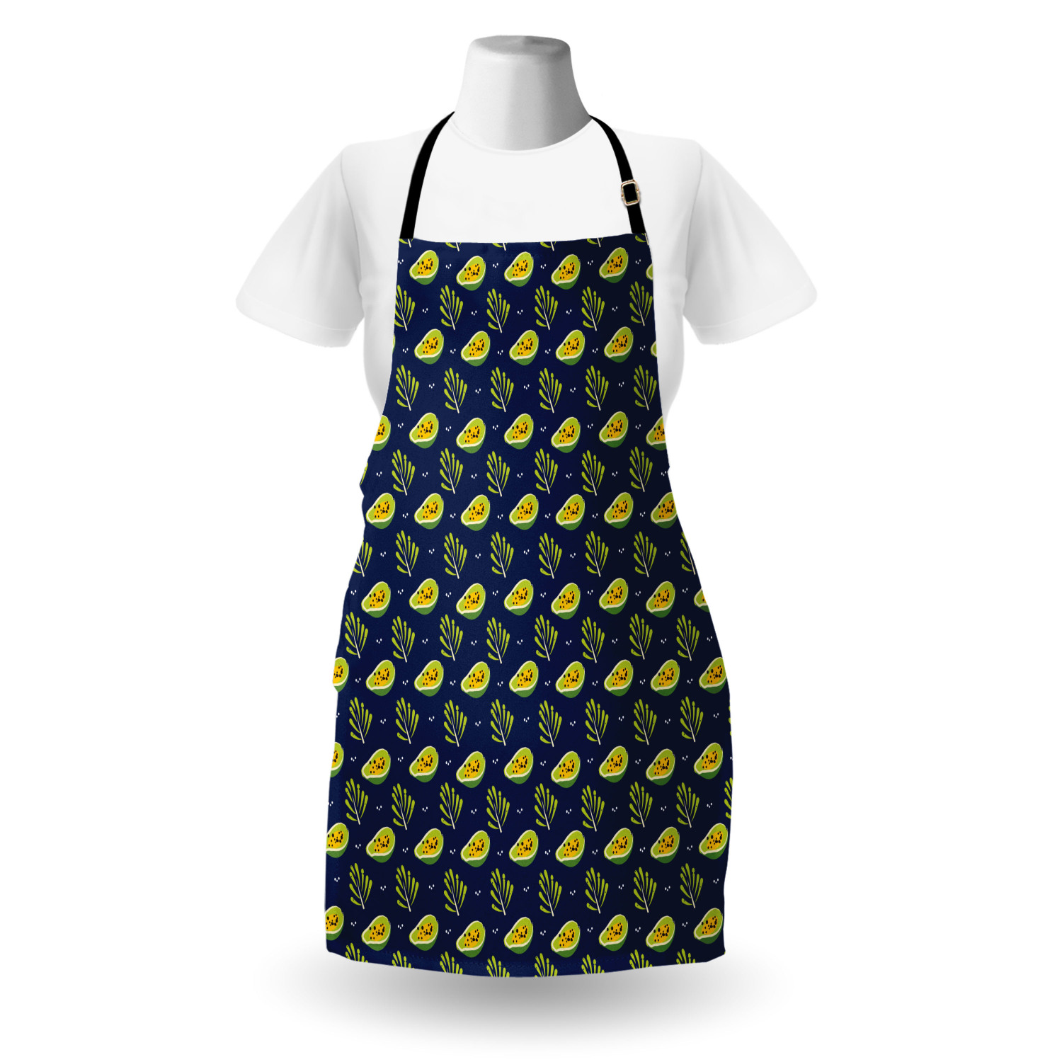 Unisex Indoor Use Apron with Adjustable Neck Strap for Garden Cooking Ambesonne