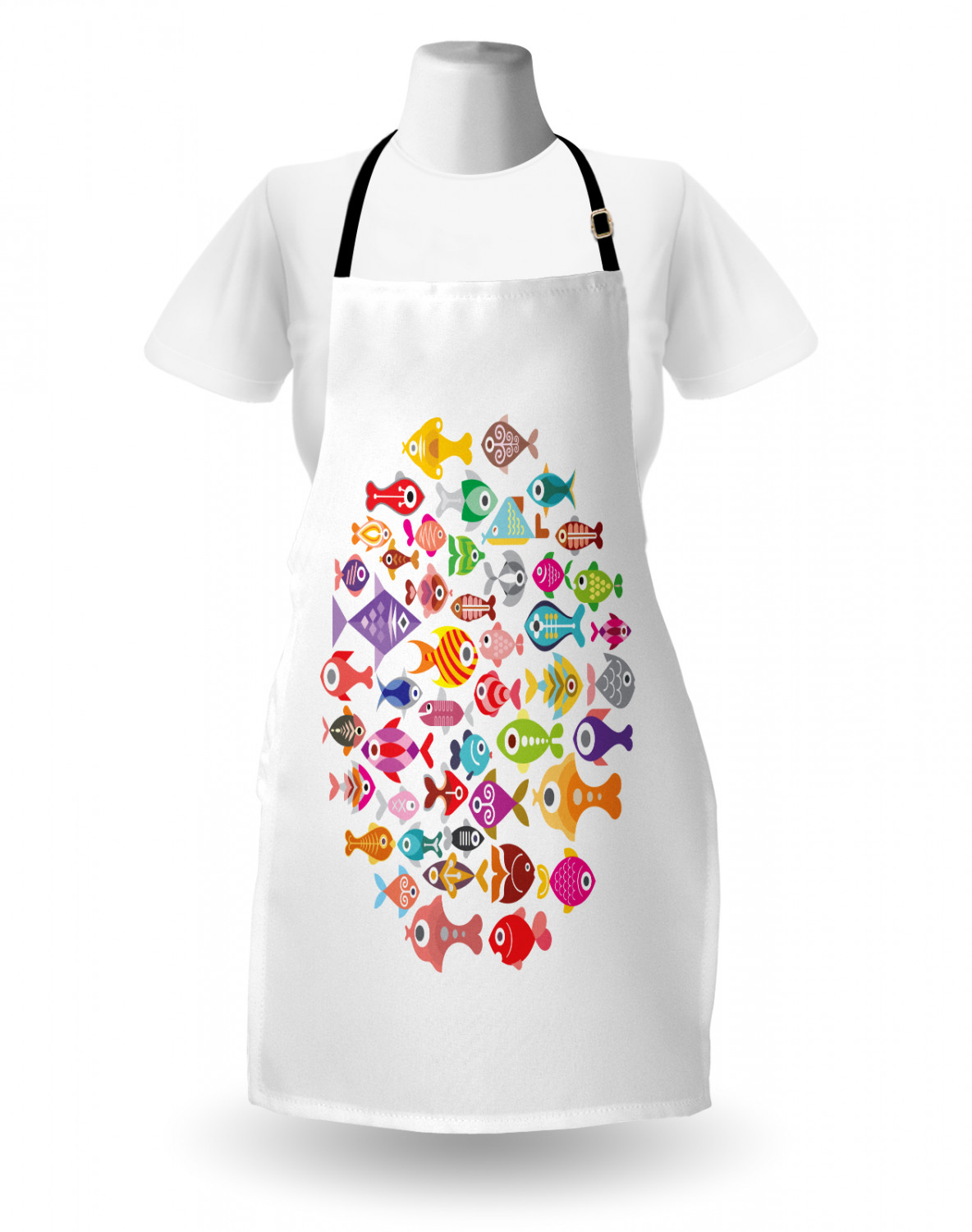 Unisex Indoor Use Apron with Adjustable Neck Strap for Garden Cooking Ambesonne