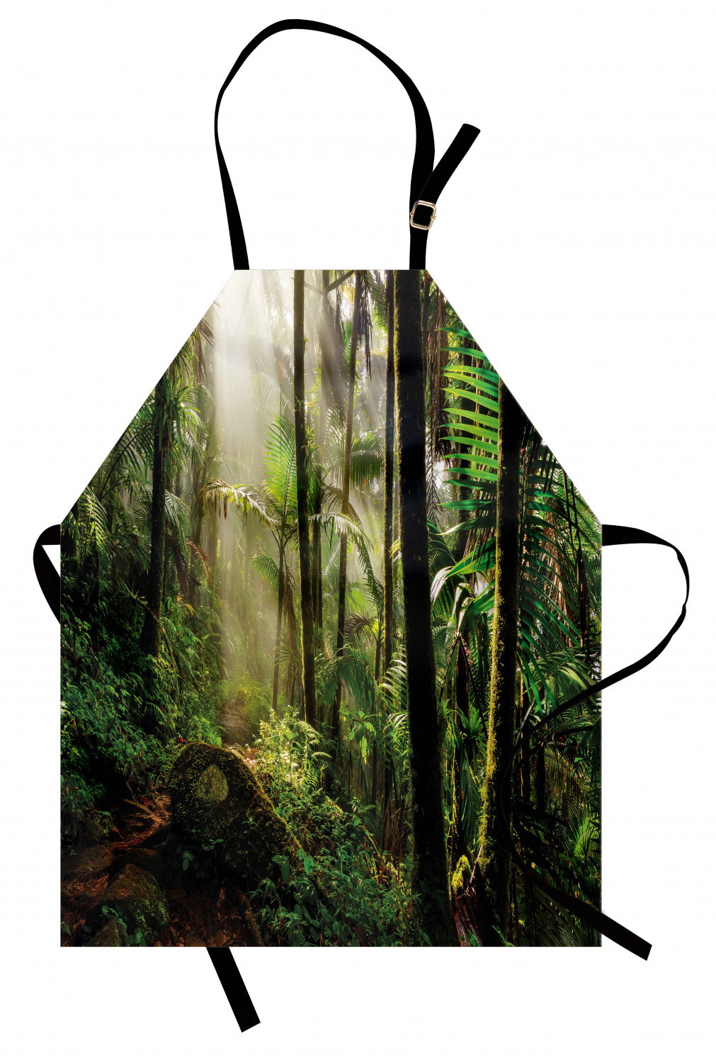 Ambesonne Apron with Adjustable Black Strap for Cooking Unisex Washable