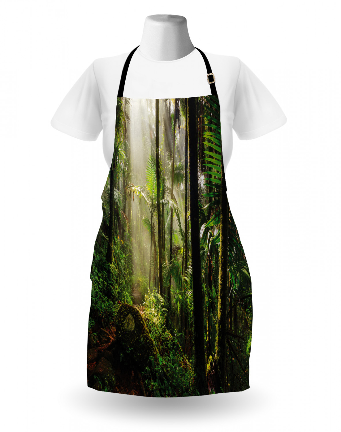 Ambesonne Apron with Adjustable Black Strap for Cooking Unisex Washable