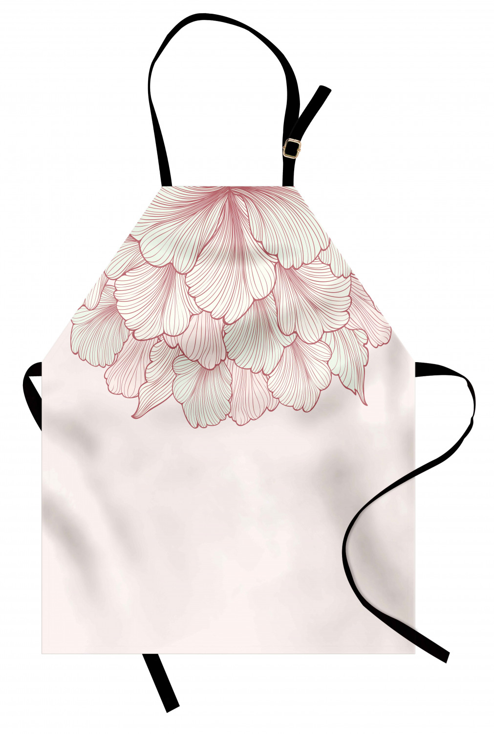 Apron Bib Adjustable Black Strap for Garden Cooking Standard Size Ambesonne