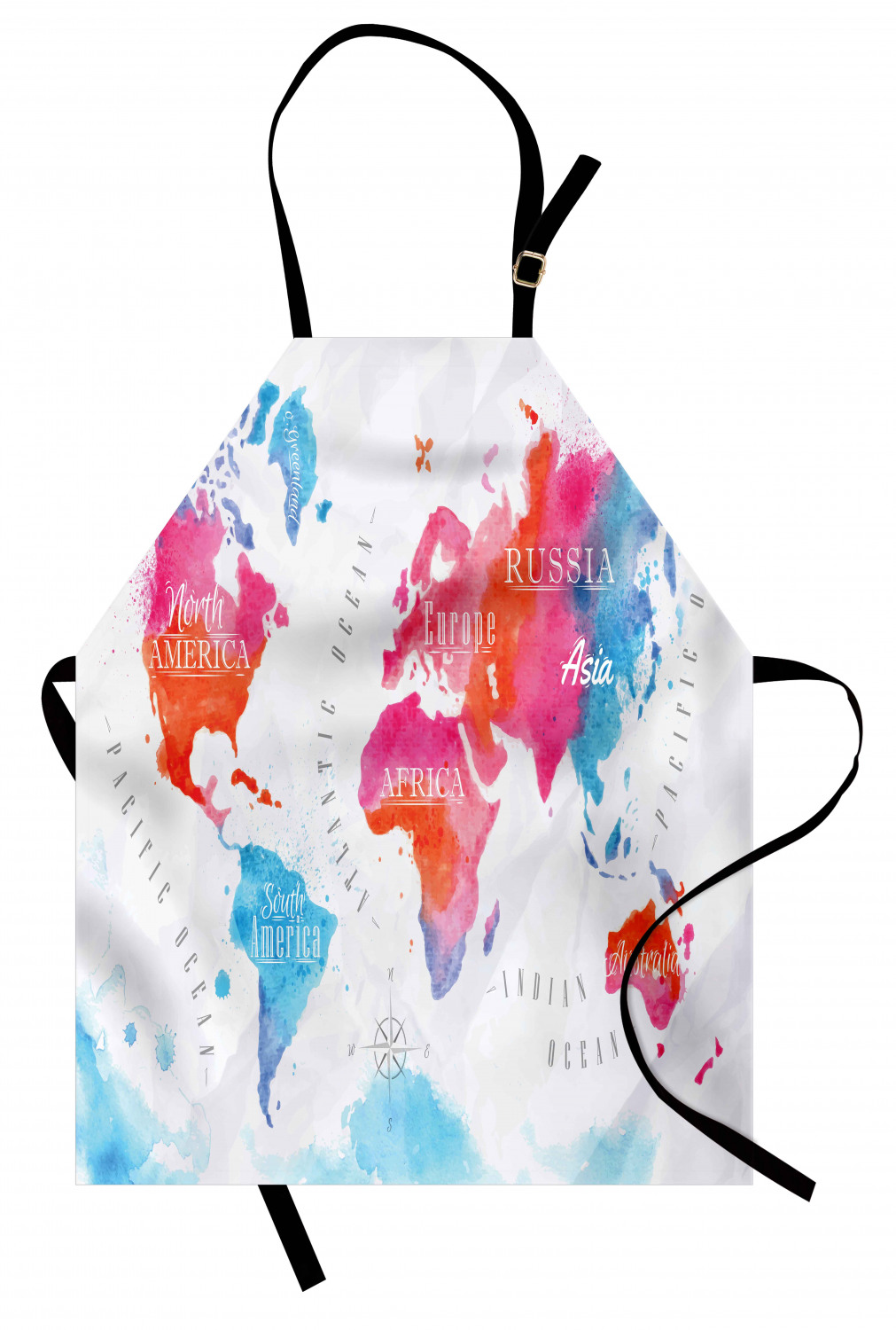 Ambesonne Apron Adjustable Strap for Gardening Cooking Clear Image