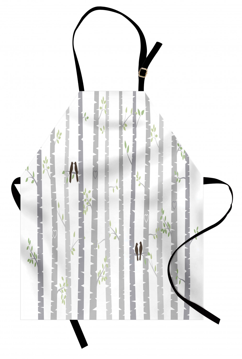 Apron Bib Adjustable Black Strap for Garden Cooking Standard Size Ambesonne