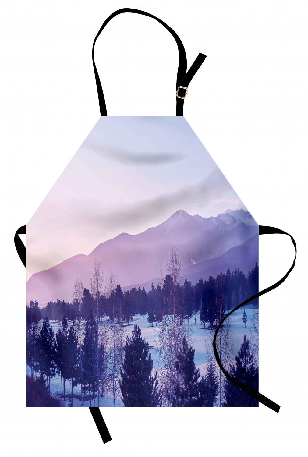 Apron Bib Adjustable Black Strap for Garden Cooking Standard Size Ambesonne