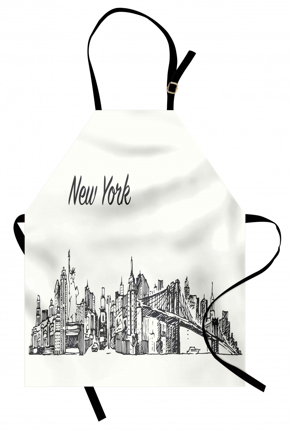 Ambesonne Apron Adjustable Strap for Gardening Cooking Clear Image