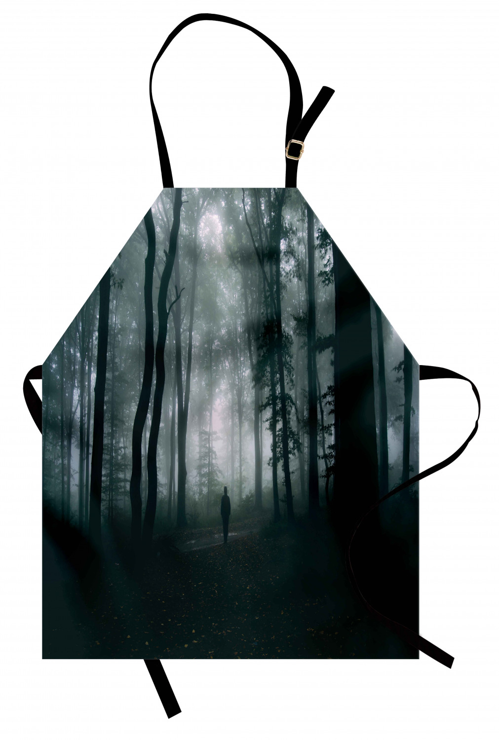 Apron Bib Adjustable Black Strap for Garden Cooking Standard Size Ambesonne