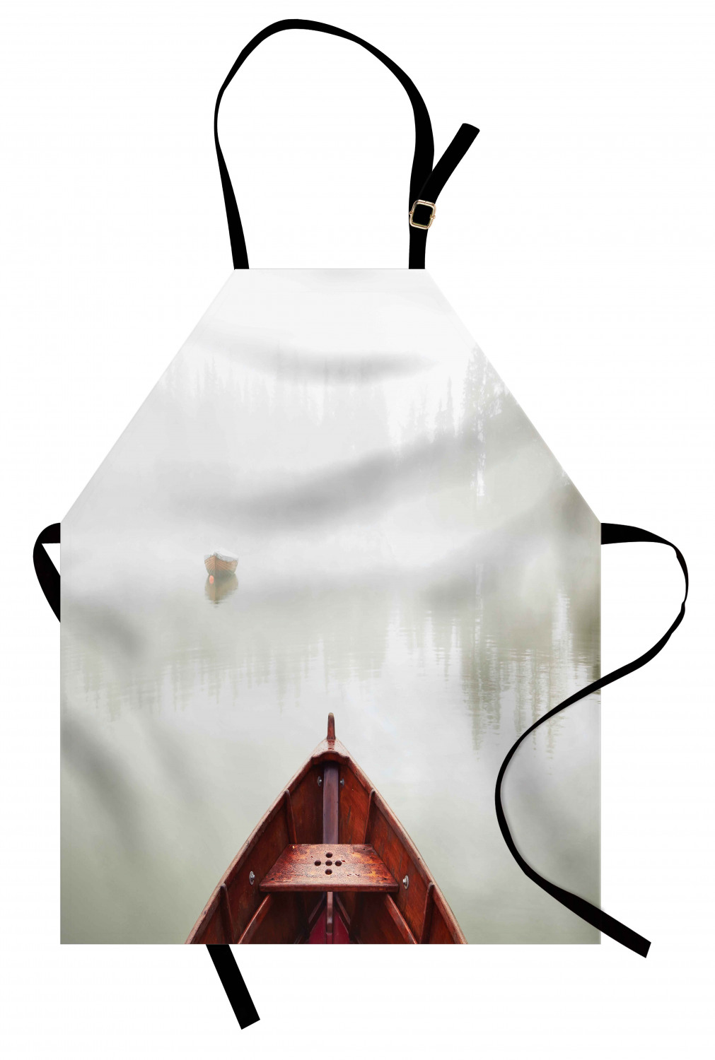 Apron Bib Adjustable Black Strap for Garden Cooking Standard Size Ambesonne