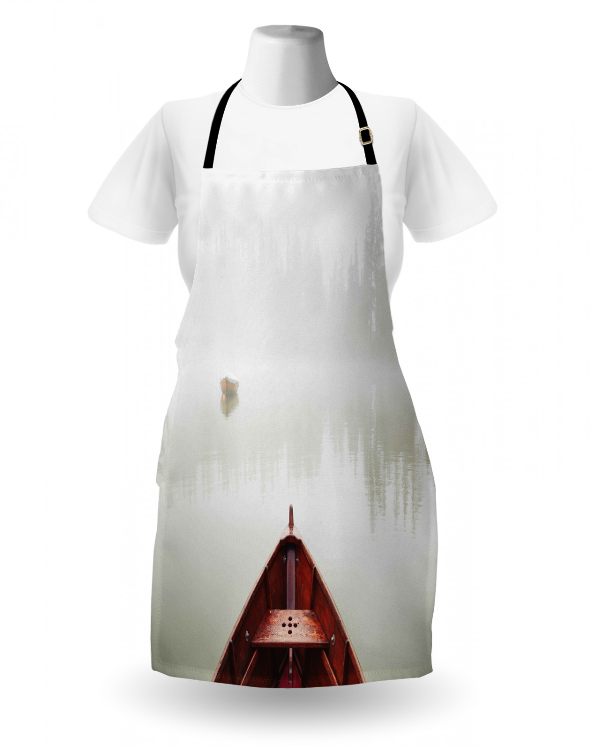 Apron Bib Adjustable Black Strap for Garden Cooking Standard Size Ambesonne