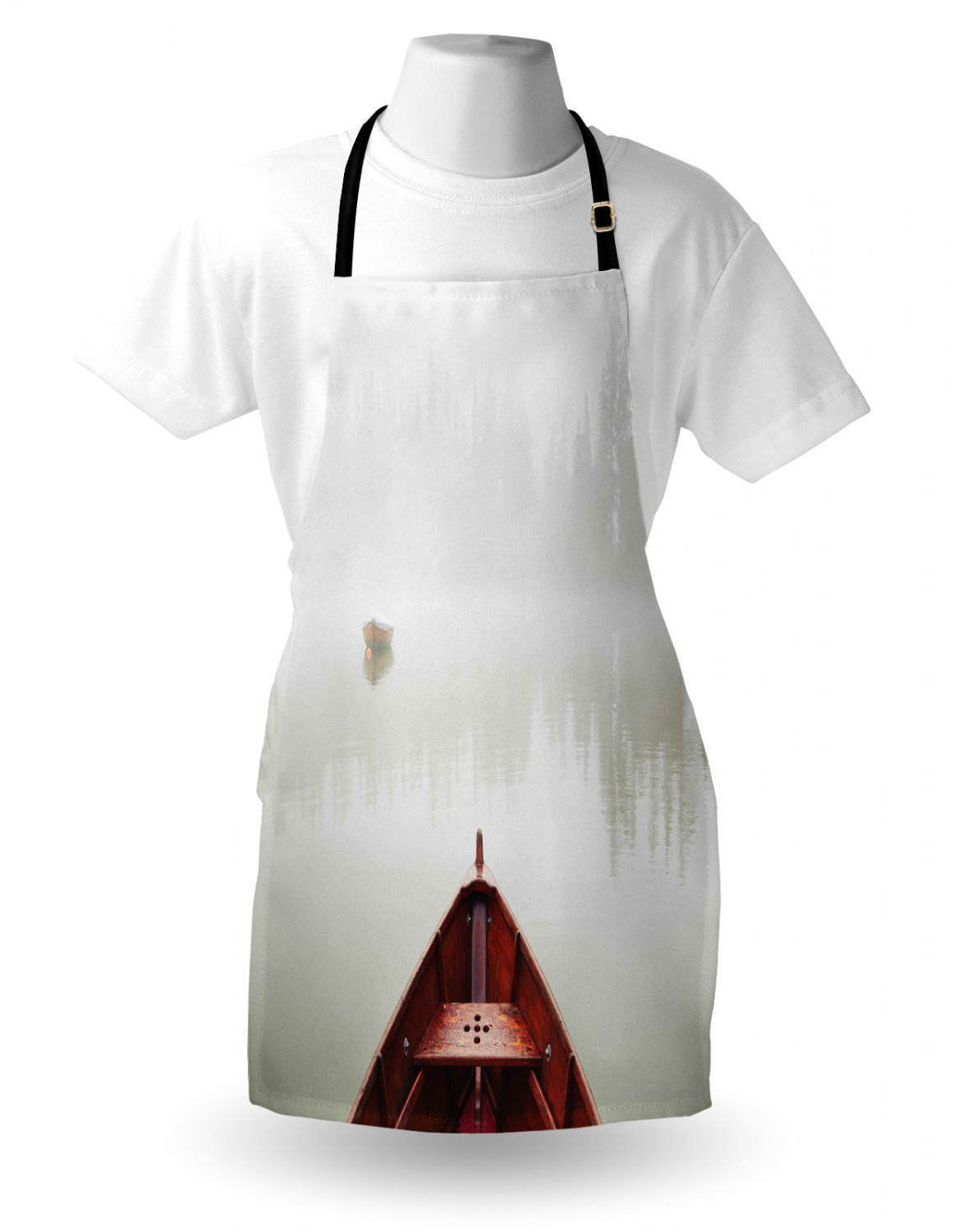 Apron Bib Adjustable Black Strap for Garden Cooking Standard Size Ambesonne