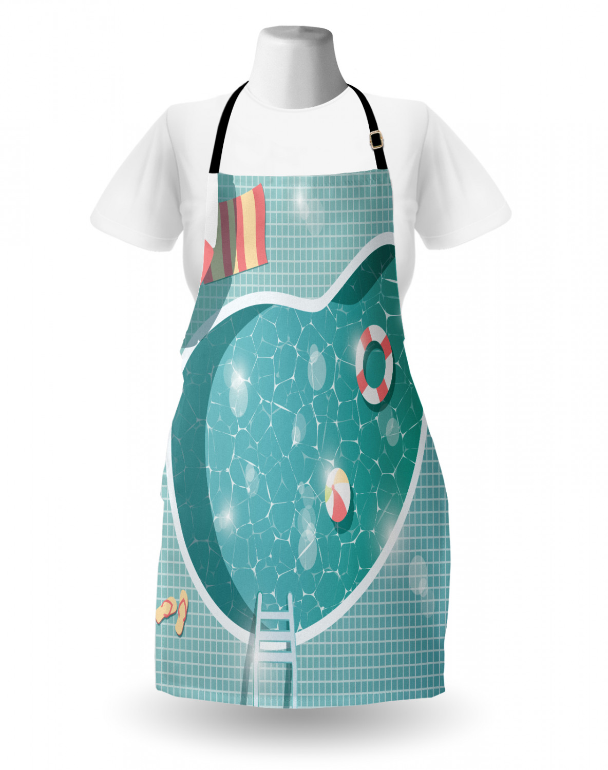 Details about   Ambesonne Apron Bib Adjustable Neck for Gardening Cooking Clear Image 