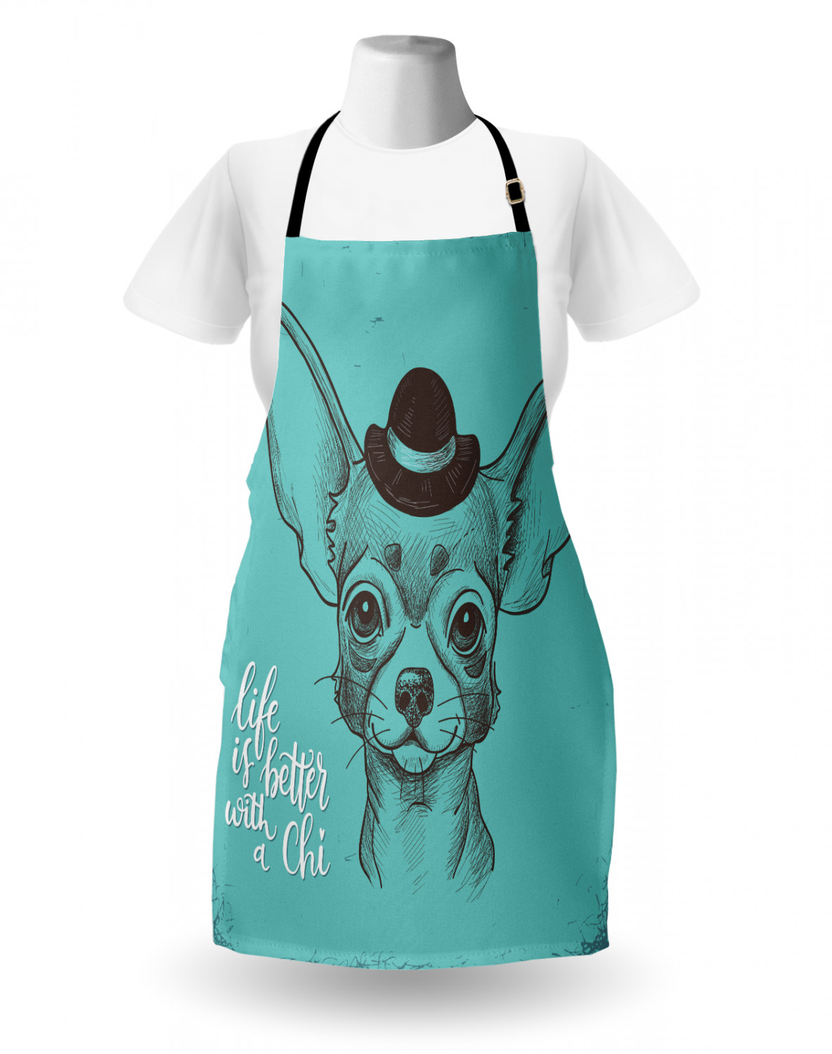 Ambesonne Apron with Adjustable Strap for Gardening Cooking No Fading