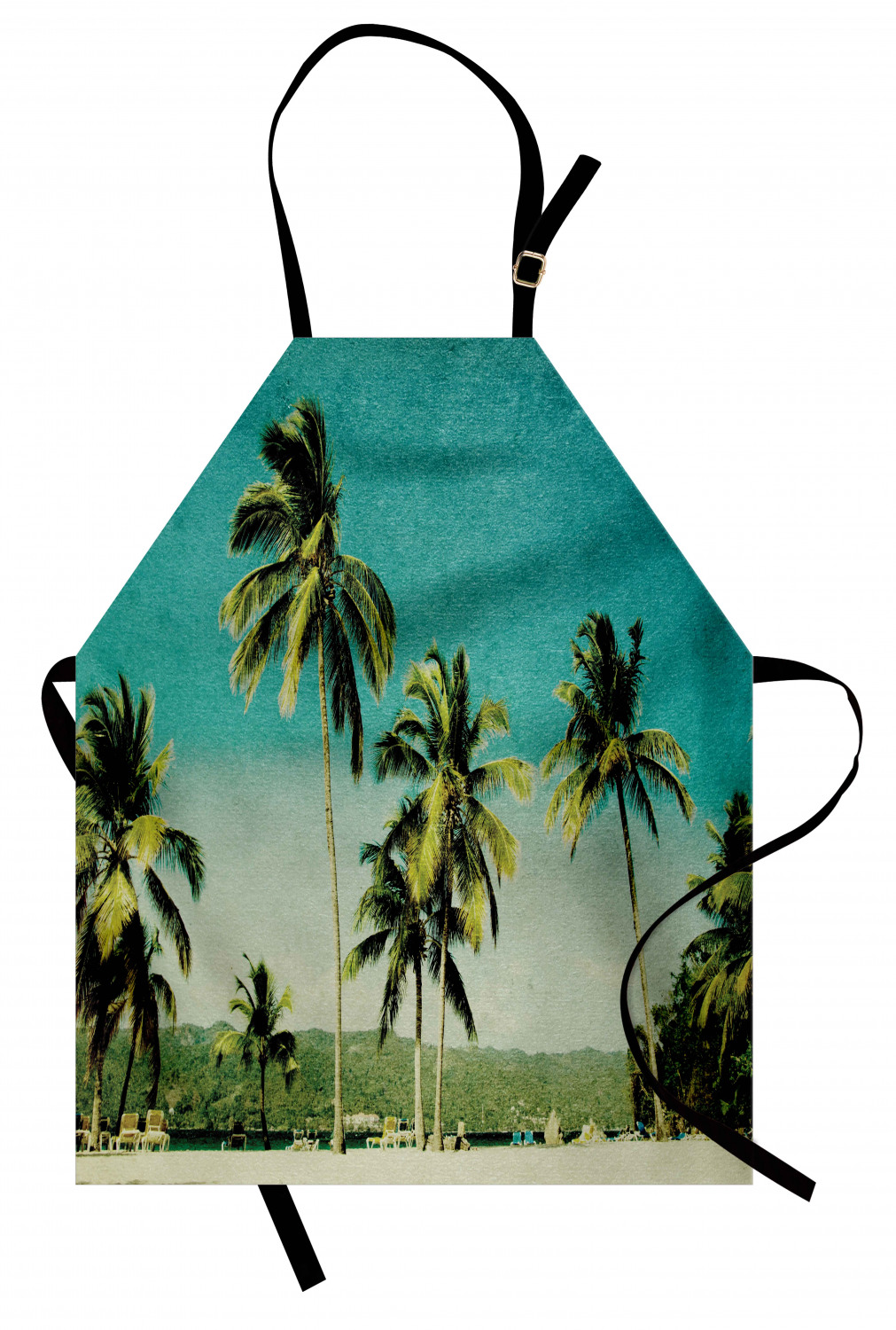 Ambesonne Apron Bib with Adjustable Strap for Gardening Unisex Vivid Colors