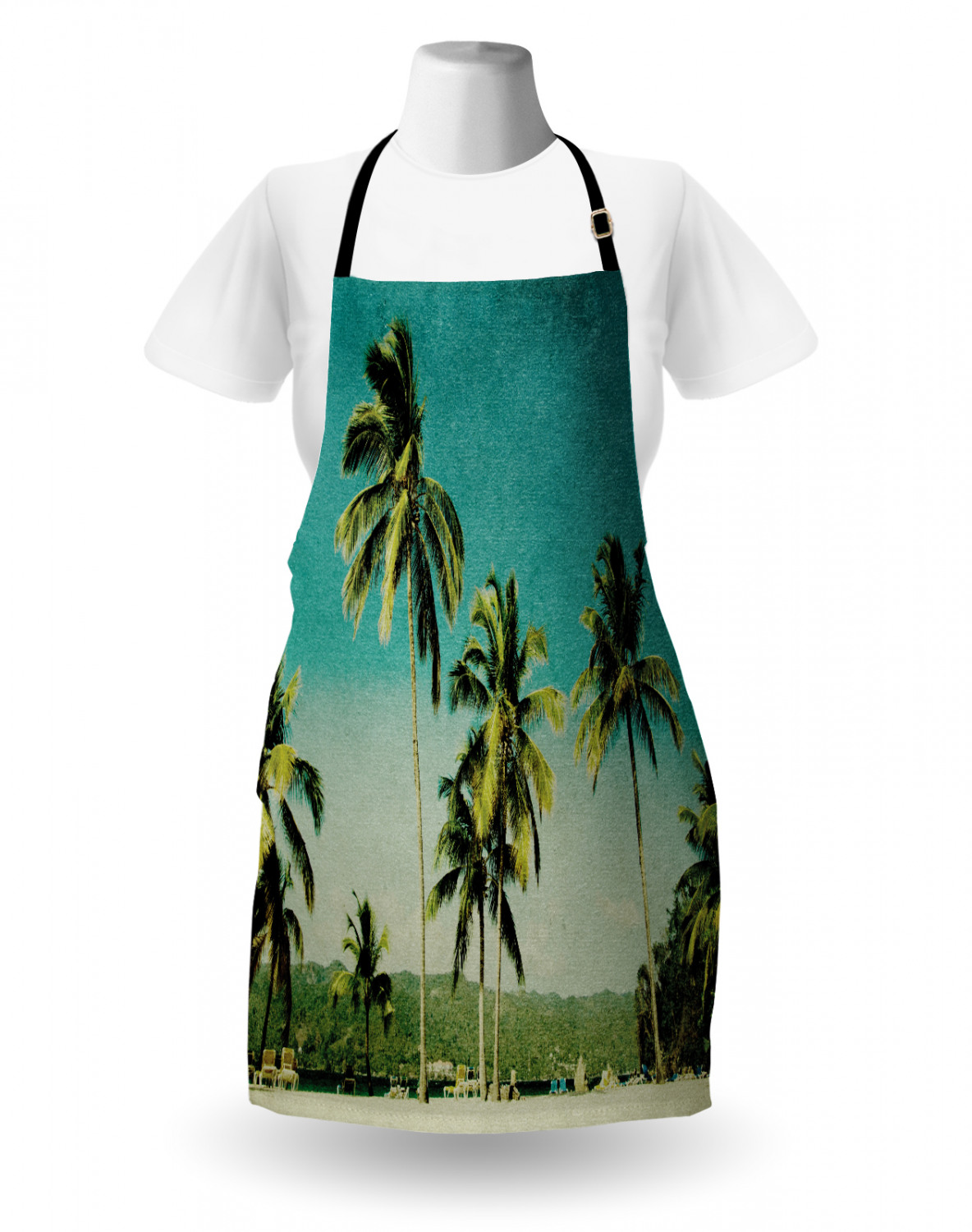 Ambesonne Apron Bib with Adjustable Strap for Gardening Unisex Vivid Colors