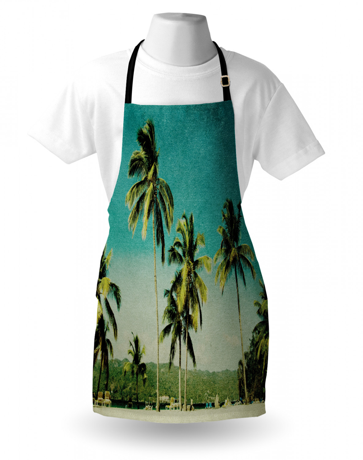 Ambesonne Apron Bib with Adjustable Strap for Gardening Unisex Vivid Colors