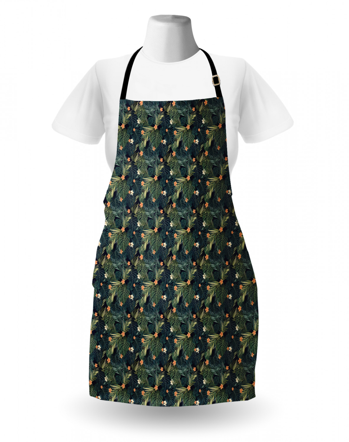 Ambesonne Apron Bib with Adjustable Strap for Gardening Unisex Vivid Colors