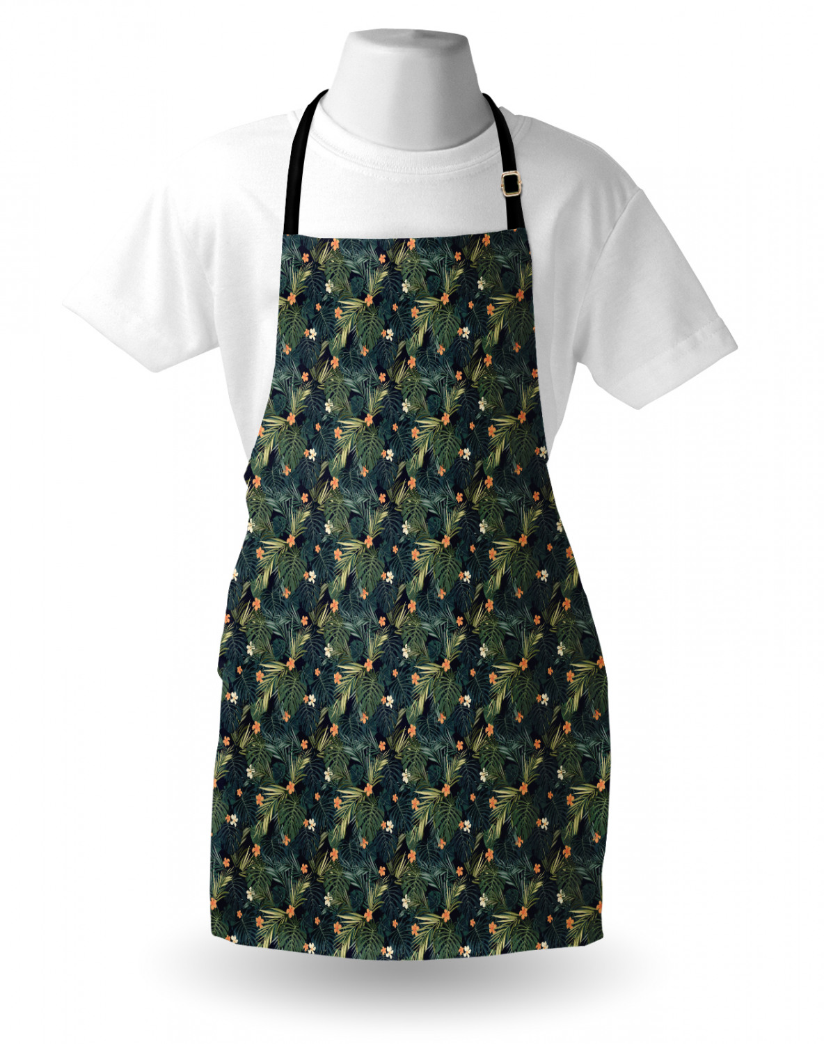 Ambesonne Apron Bib with Adjustable Strap for Gardening Unisex Vivid Colors