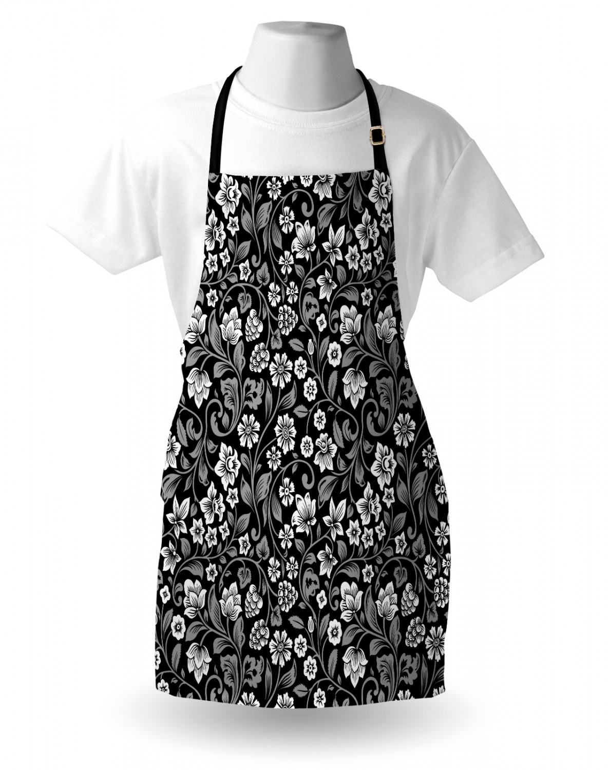 Ambesonne Unisex Vivid Colors Apron Bib with Adjustable Strap for Gardening