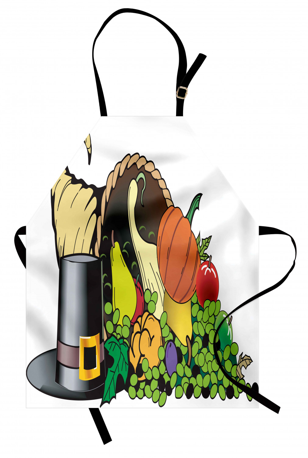 Ambesonne Apron Bib with Adjustable Strap for Gardening Unisex Vivid Colors