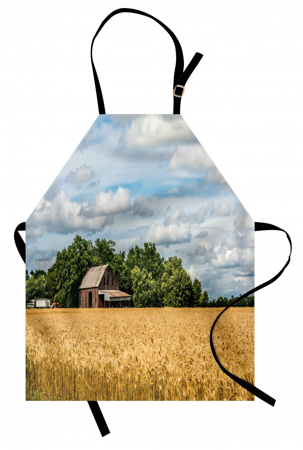 Ambesonne Apron Bib with Adjustable Strap for Gardening Unisex Vivid Colors