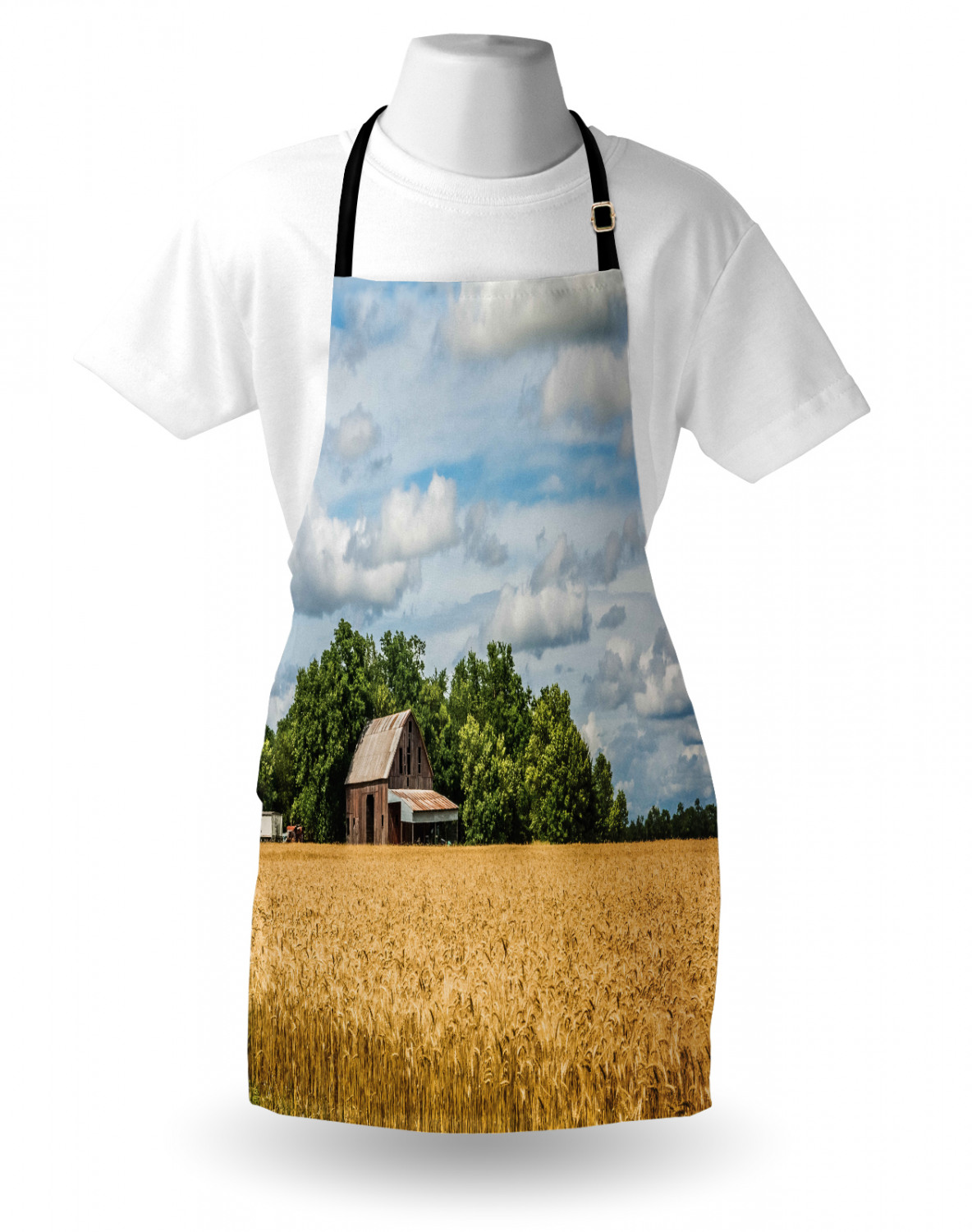 Ambesonne Apron Bib with Adjustable Strap for Gardening Unisex Vivid Colors