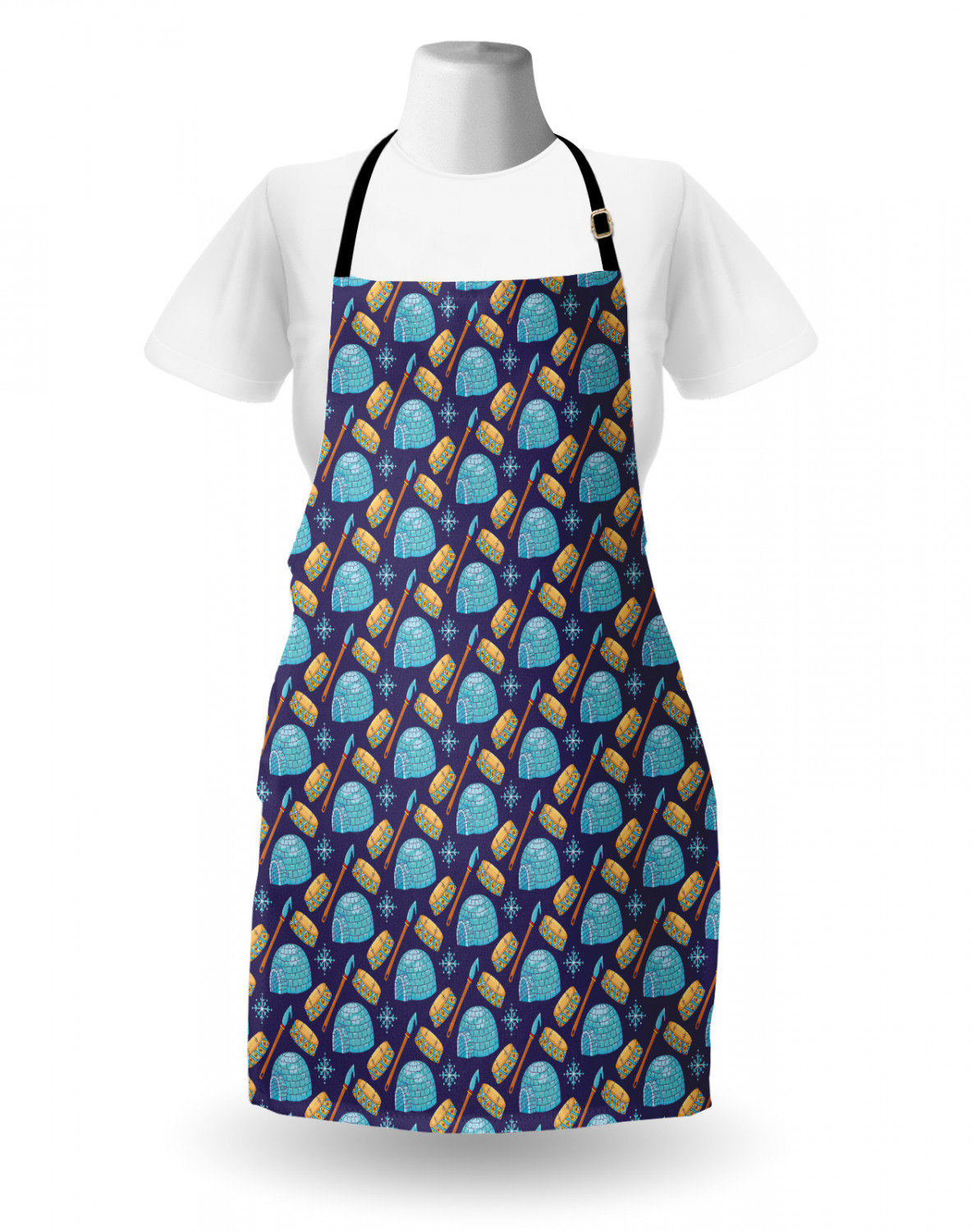 Ambesonne Apron Bib with Adjustable Strap for Gardening Unisex Vivid Colors