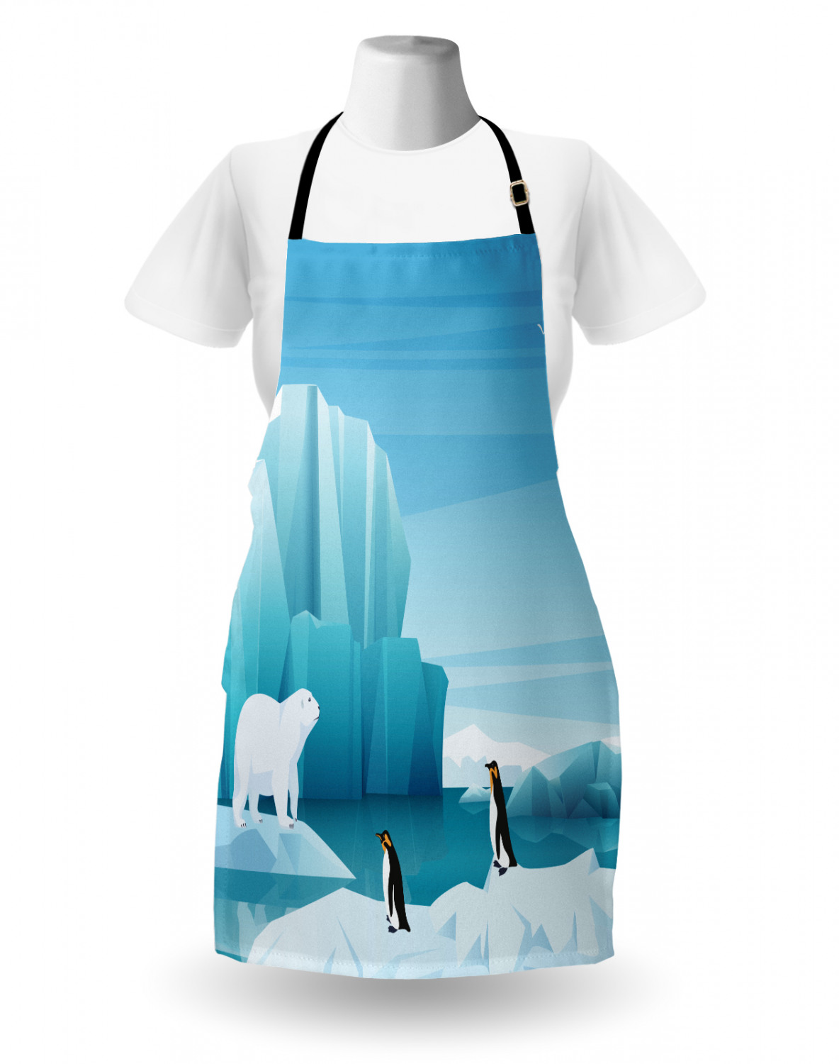 Ambesonne Apron Bib with Adjustable Strap for Gardening Unisex Vivid Colors