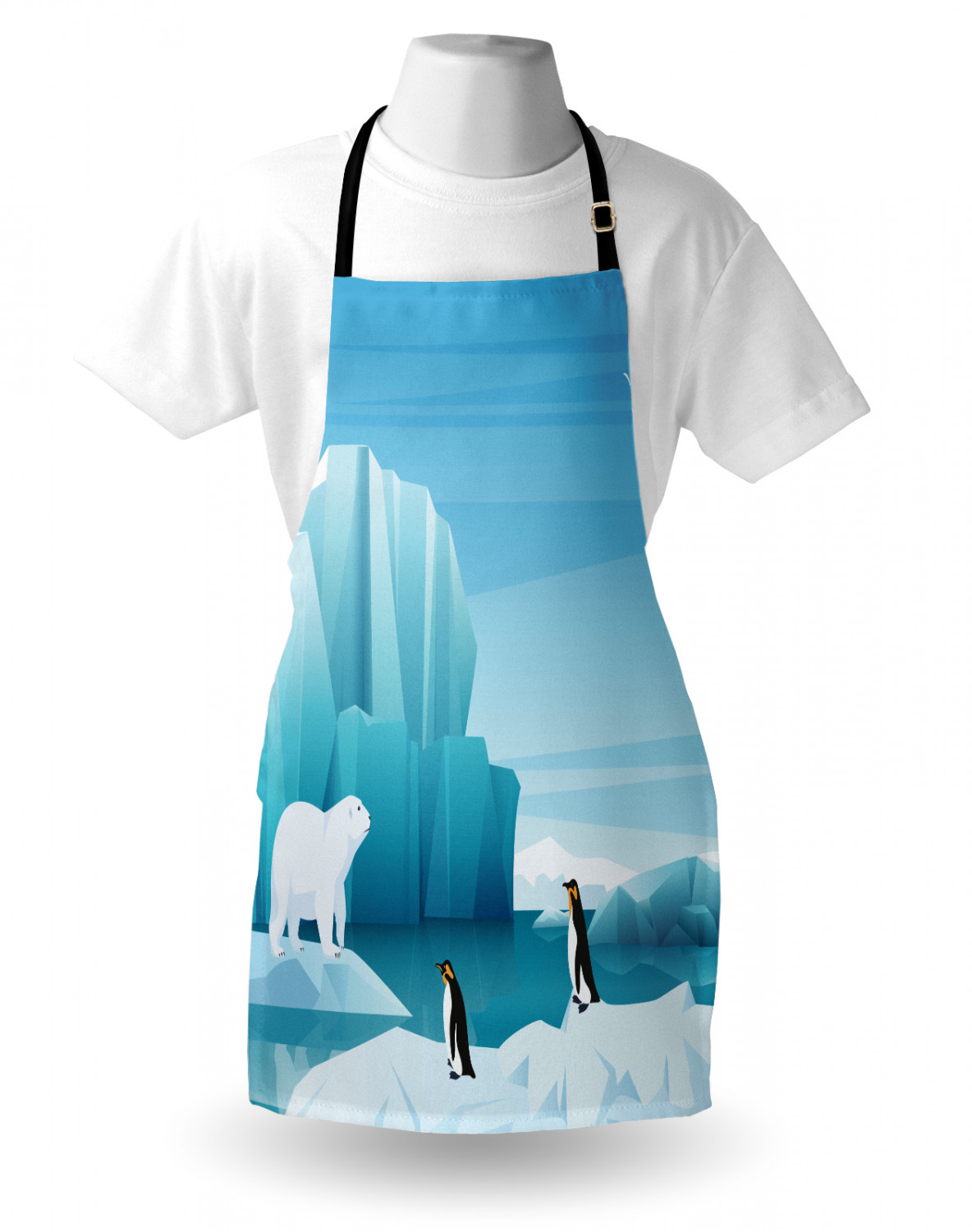 Ambesonne Apron Bib with Adjustable Strap for Gardening Unisex Vivid Colors