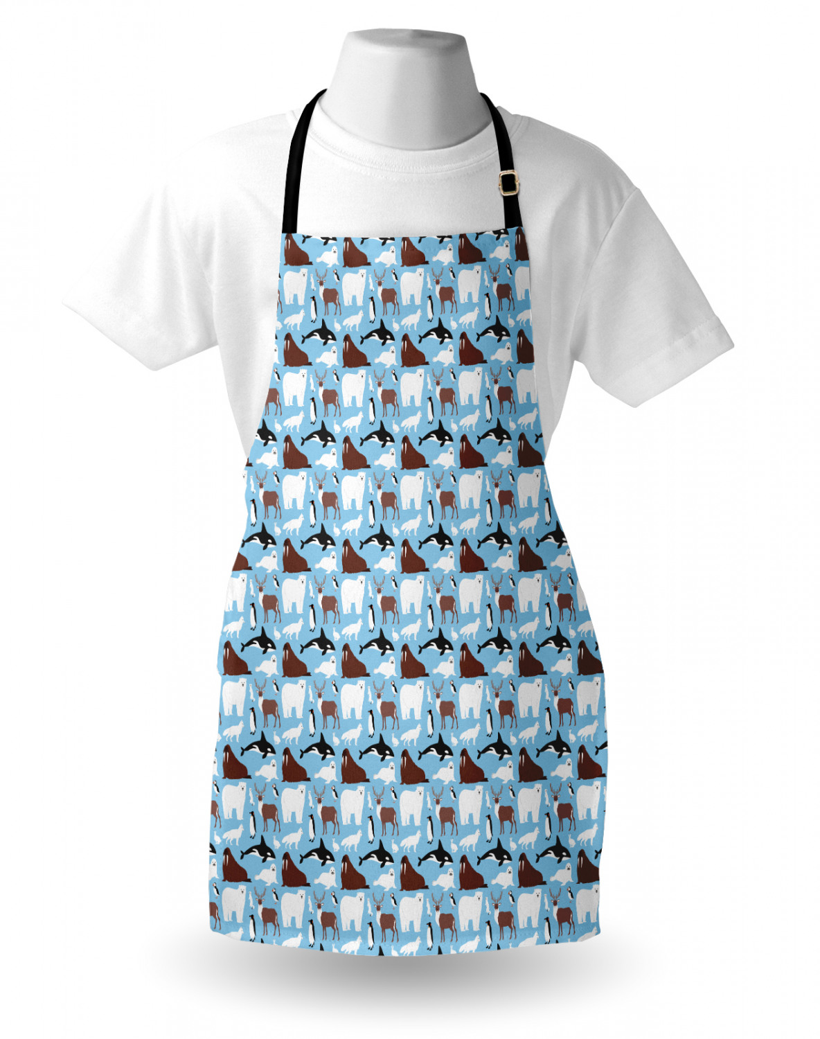 Ambesonne Apron Bib with Adjustable Strap for Gardening Unisex Vivid Colors