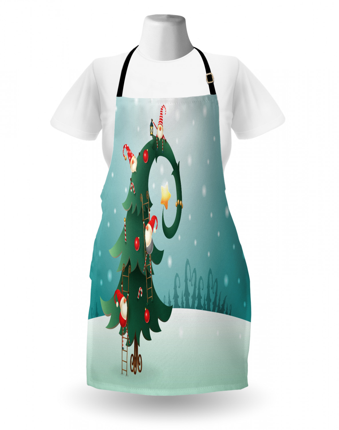 Ambesonne Apron Bib with Adjustable Strap for Gardening Unisex Vivid Colors