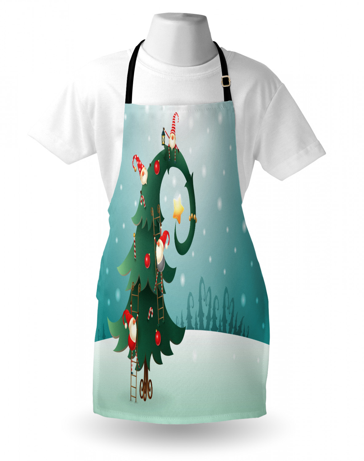 Ambesonne Apron Bib with Adjustable Strap for Gardening Unisex Vivid Colors