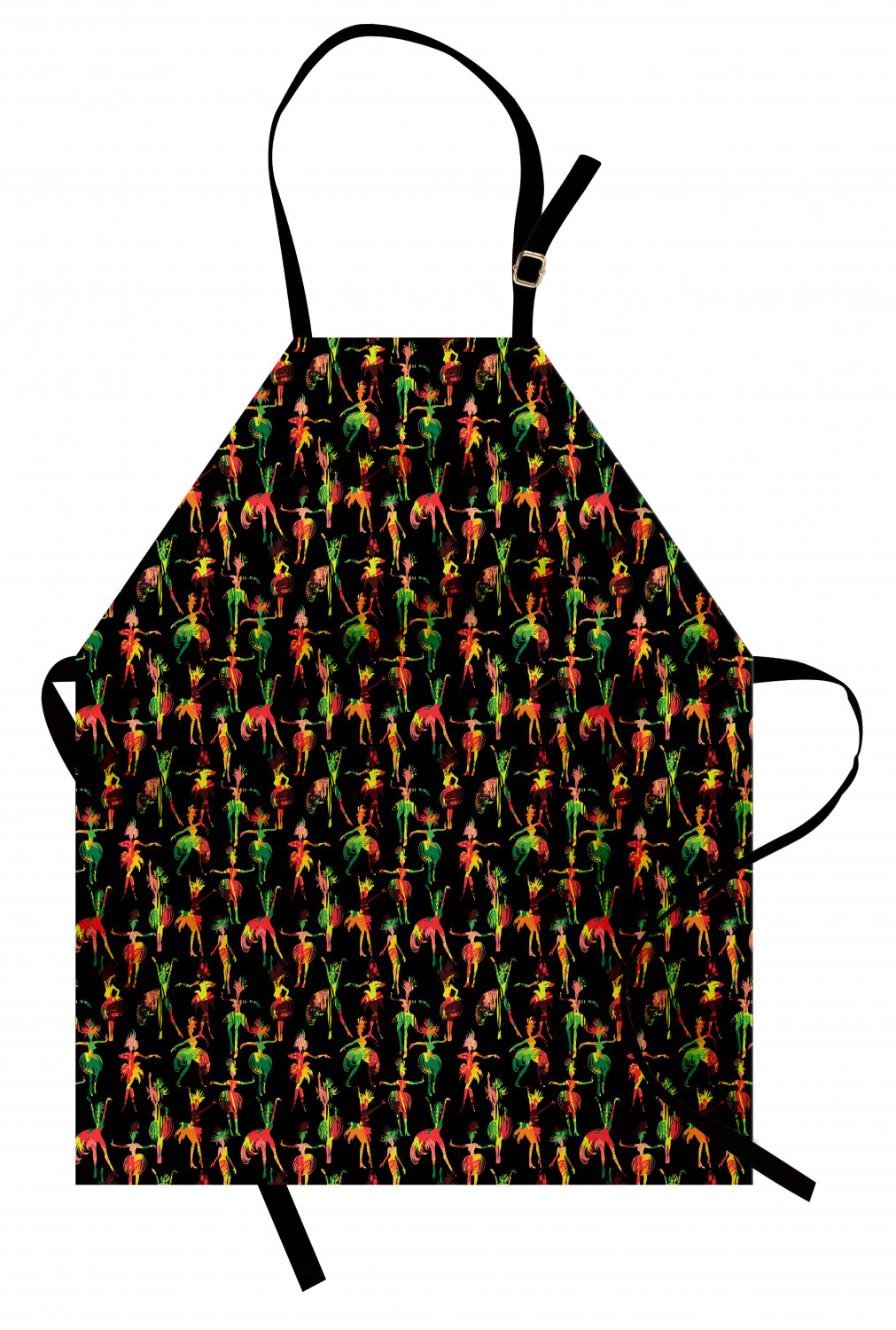 Ambesonne Apron Bib with Adjustable Strap for Gardening Unisex Vivid Colors