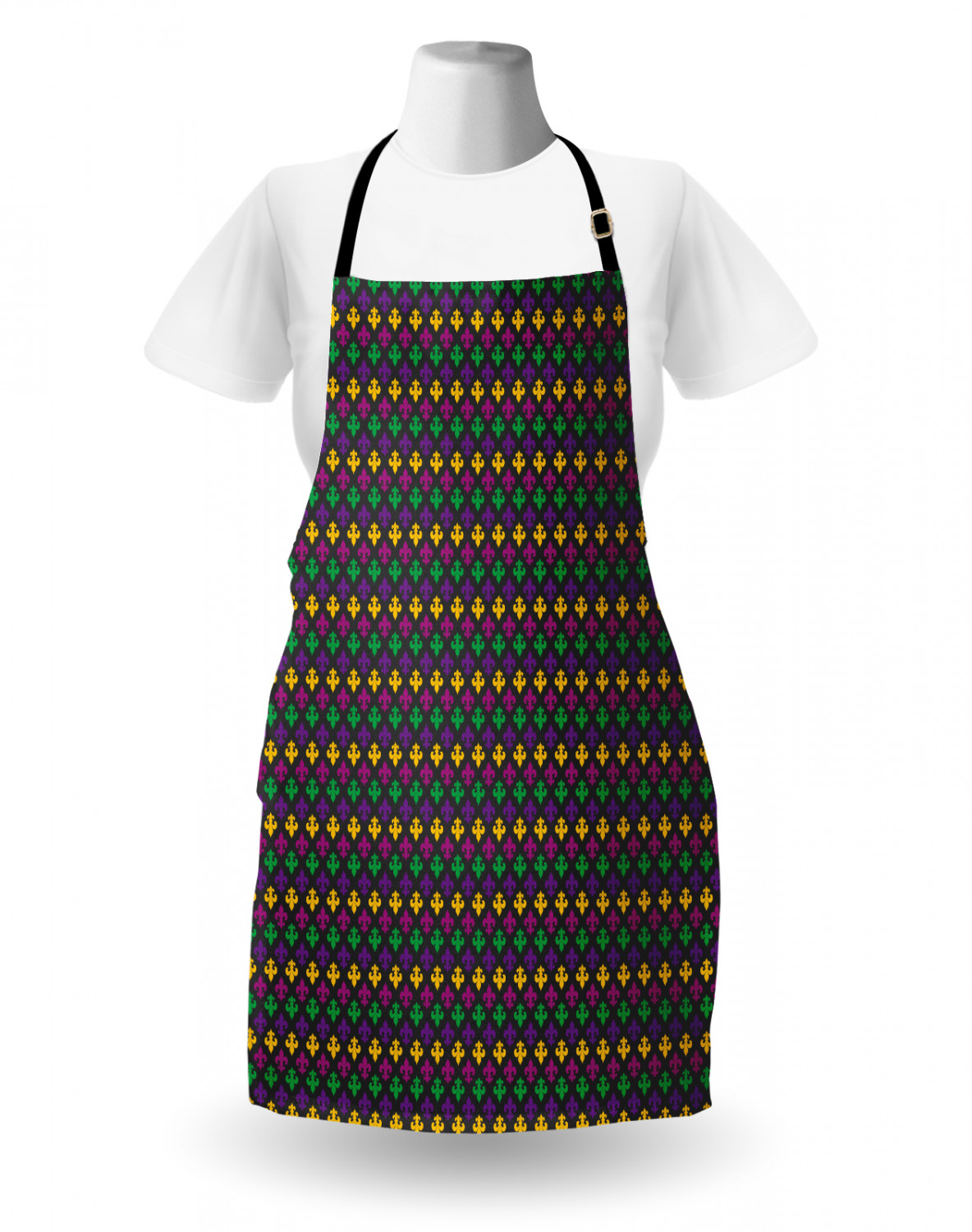 Ambesonne Apron Bib with Adjustable Strap for Gardening Unisex Vivid Colors