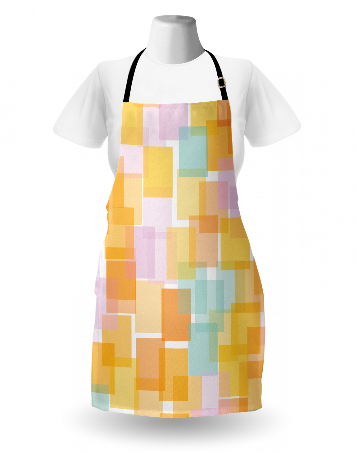 Ambesonne Apron Bib with Adjustable Strap for Gardening Unisex Vivid Colors