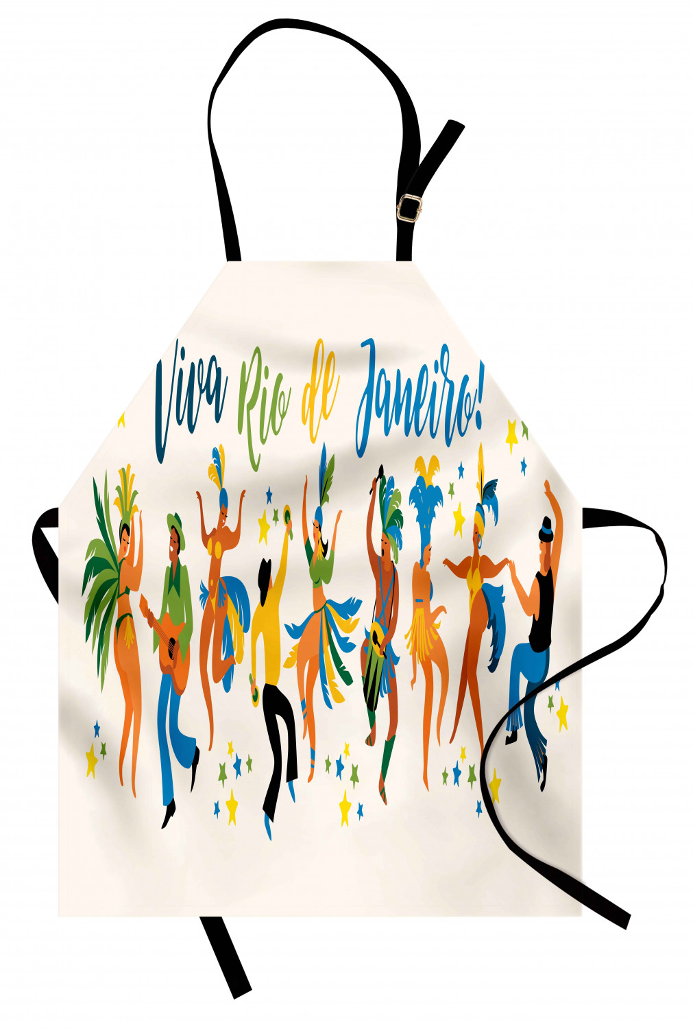 Ambesonne Apron Bib with Adjustable Strap for Gardening Unisex Vivid Colors