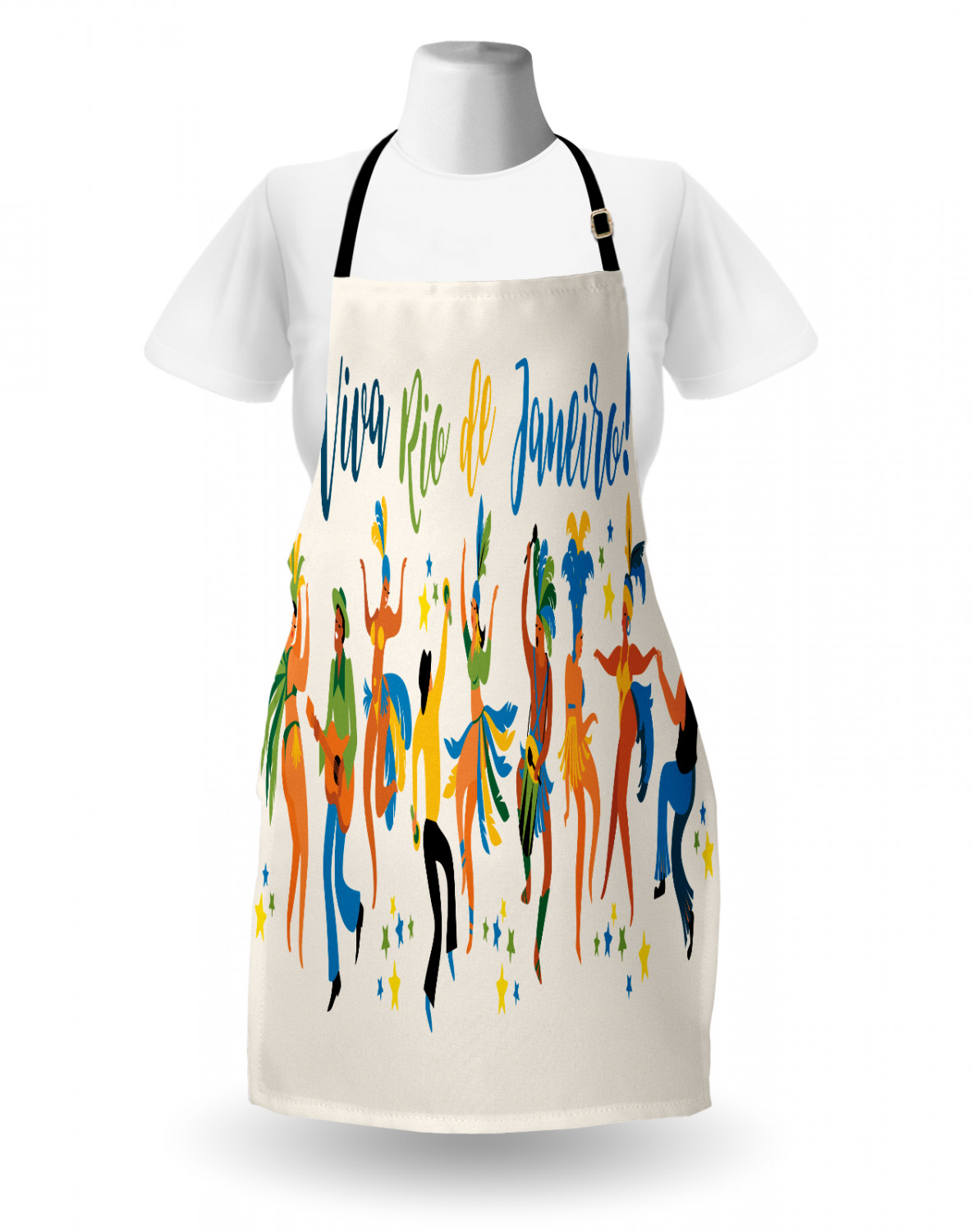 Ambesonne Apron Bib with Adjustable Strap for Gardening Unisex Vivid Colors