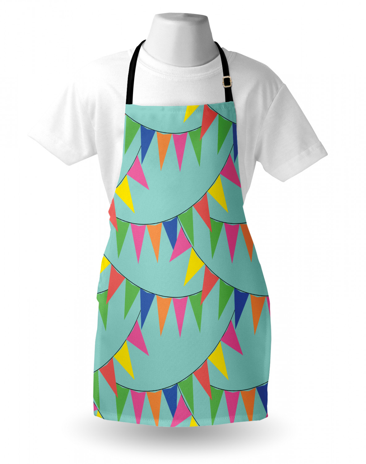 Ambesonne Apron Bib with Adjustable Strap for Gardening Unisex Vivid Colors